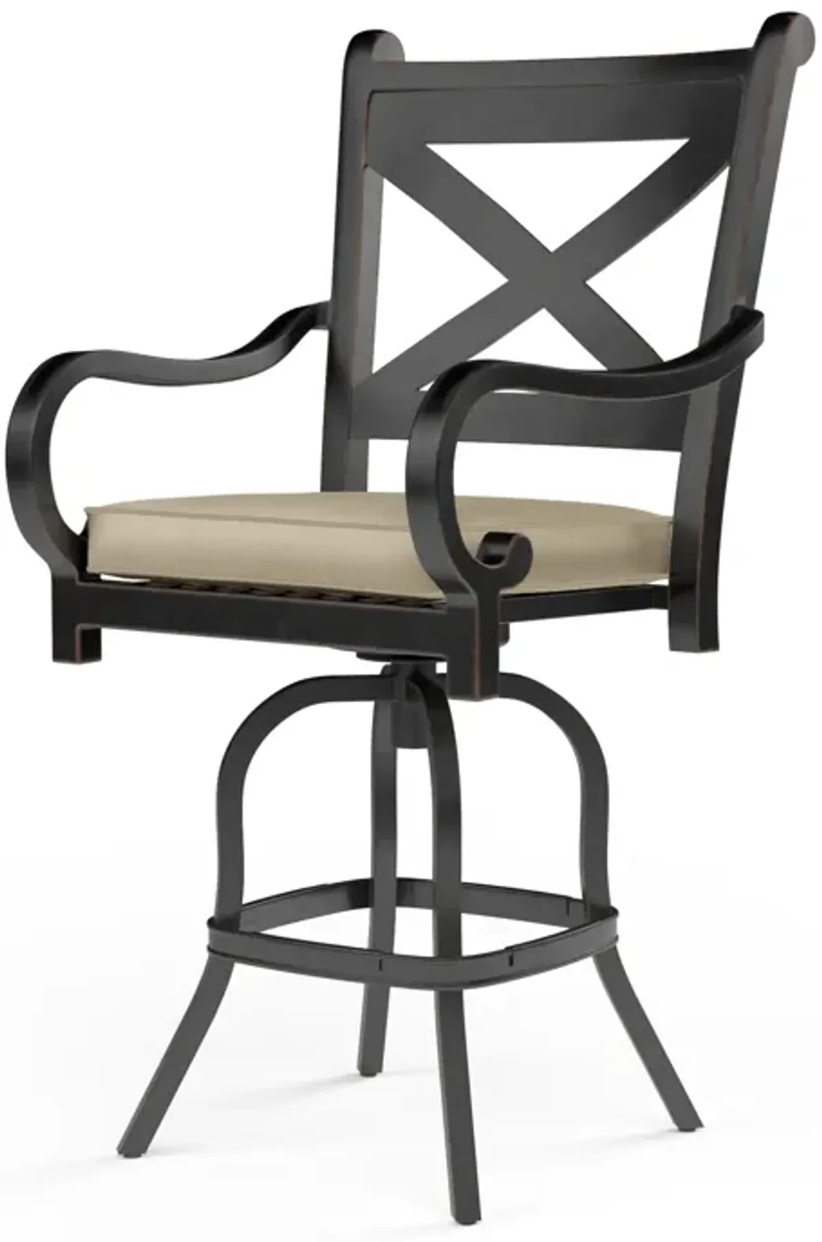 Monterey Barstool in Linen Stone with Selt Welt