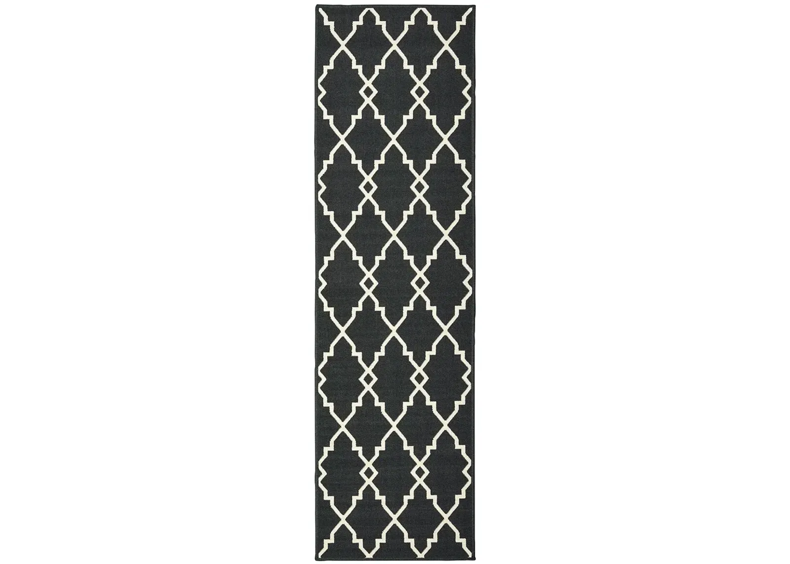 Marina 2'3" x 7'6" Black Rug