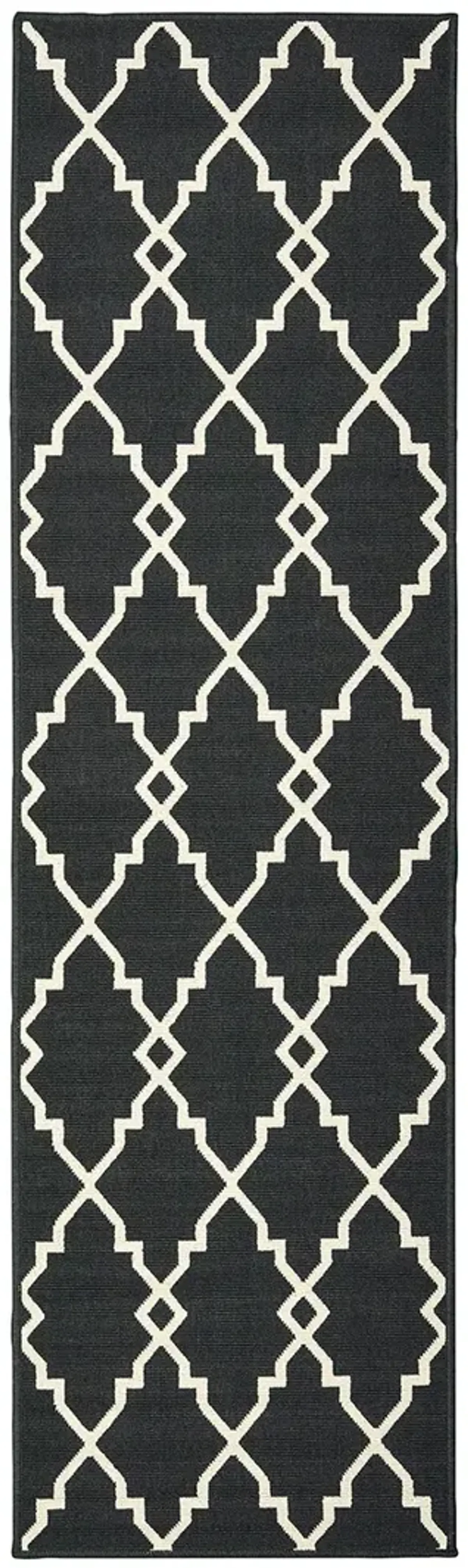 Marina 2'3" x 7'6" Black Rug