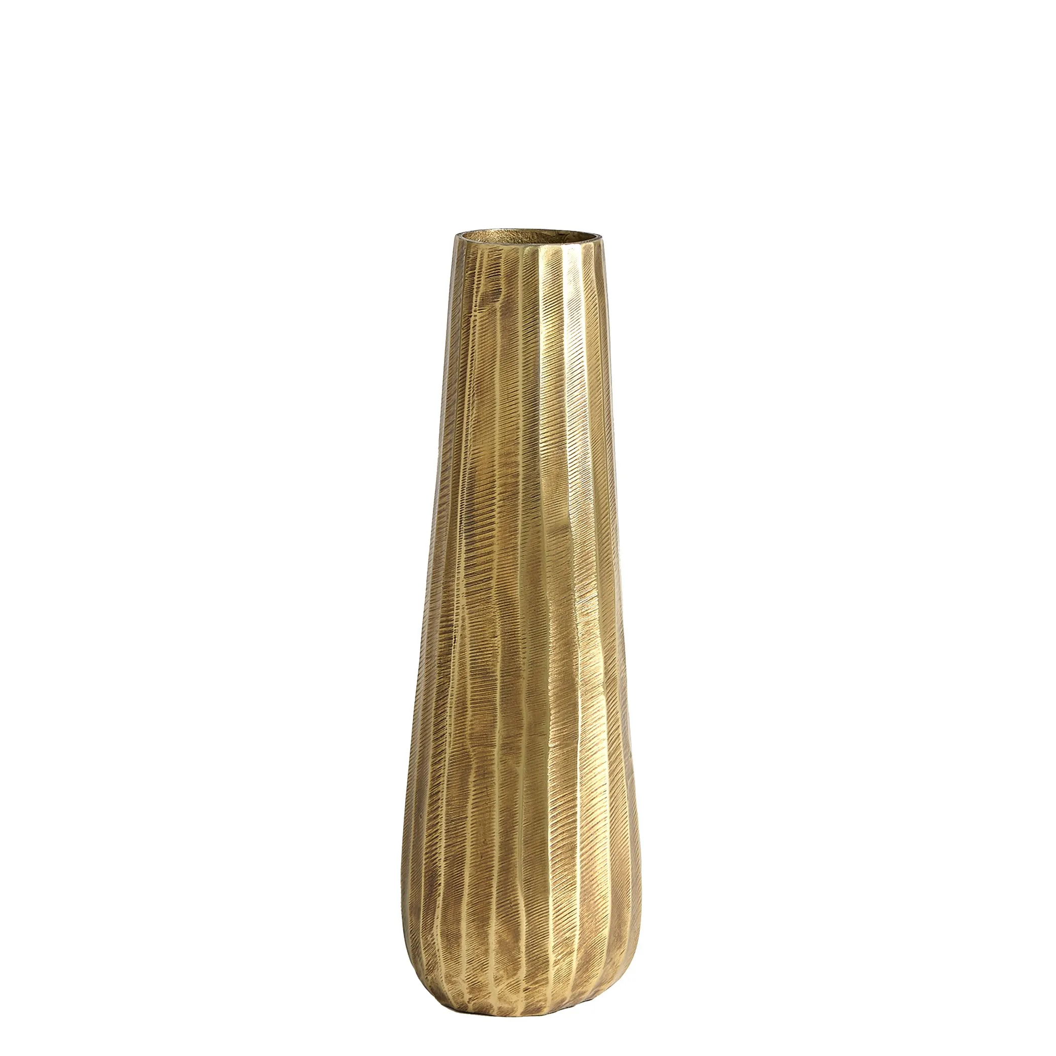 Chased Round Vase- Medium Brass