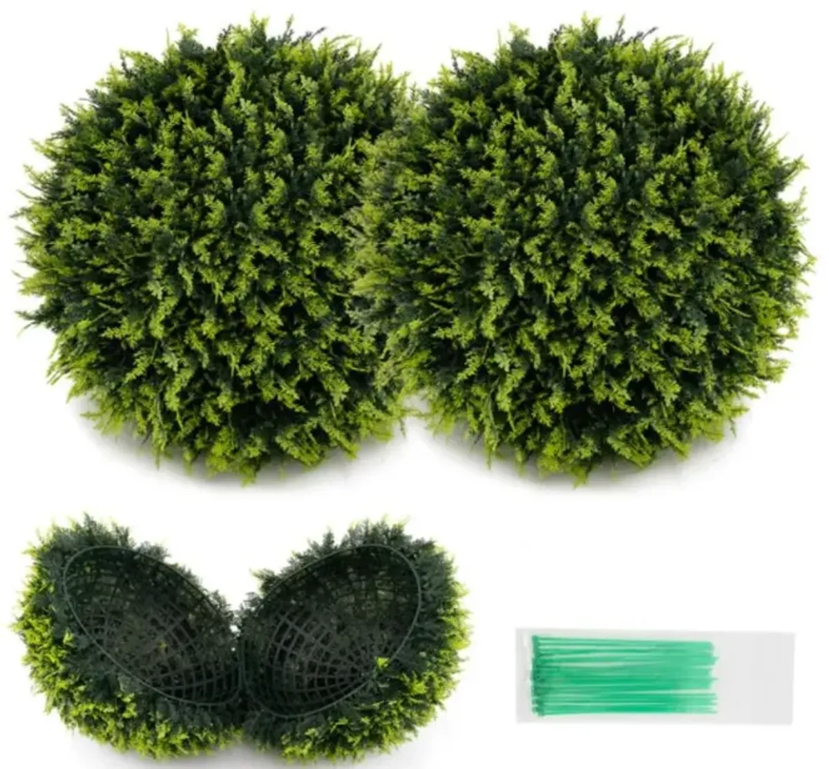 Hivvago 2 Pieces Indoor Outdoor Faux Decorative Balls