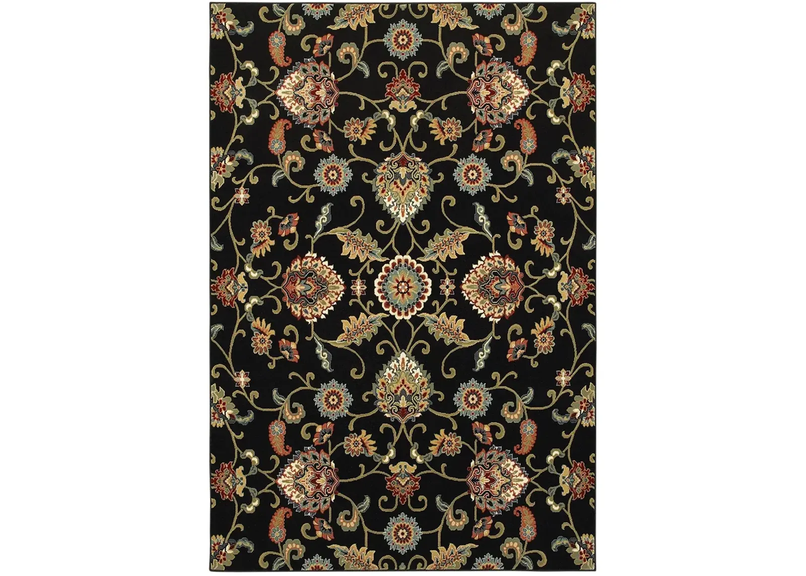 Kashan 7'10" x 10'10" Black Rug