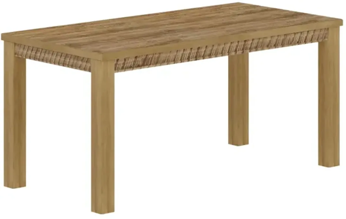 Modern Solid Wood Dining Table, 63" Rectangular