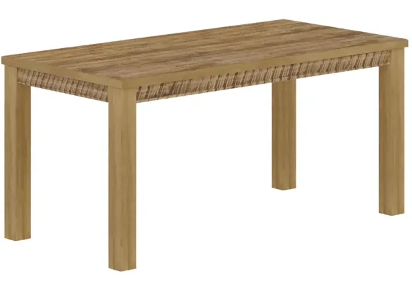 Modern Solid Wood Dining Table, 63" Rectangular