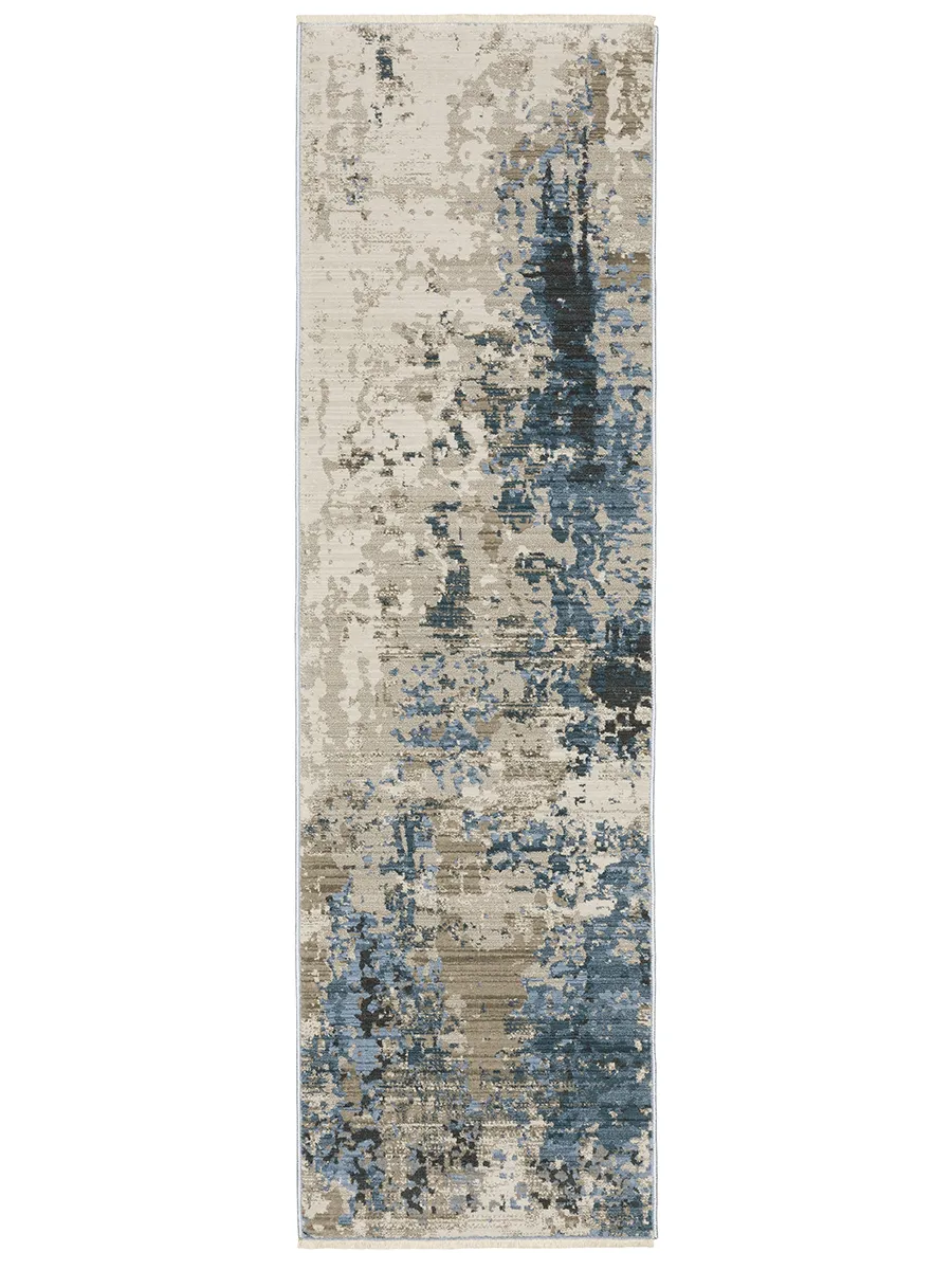 Bauer 2'3" x 7'6" Blue Rug