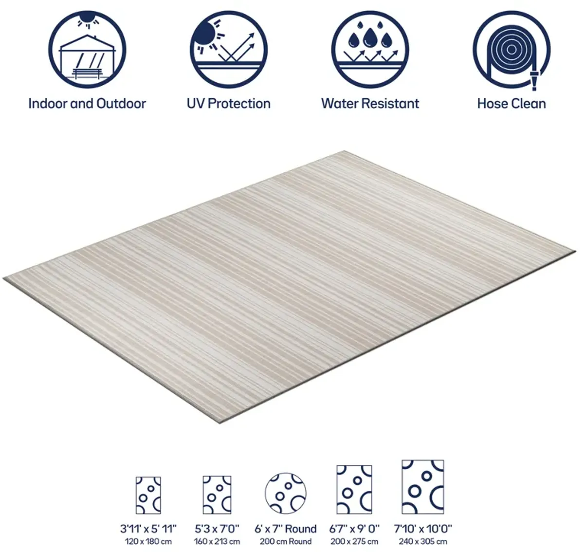 Waikiki Stripe Indoor/Outdoor Area Rug