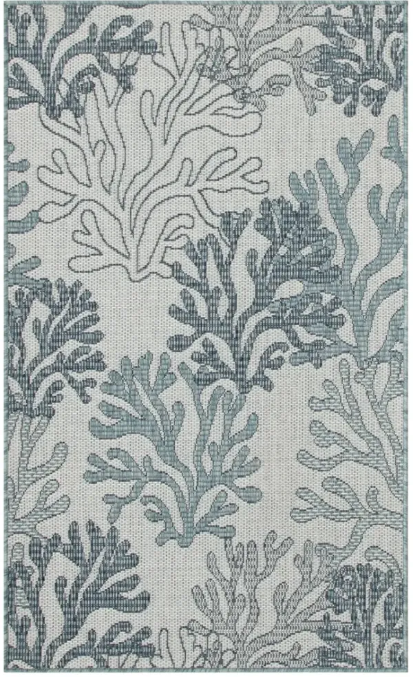 Garden Oasis GOA05 Blue 3' x 5' Rug