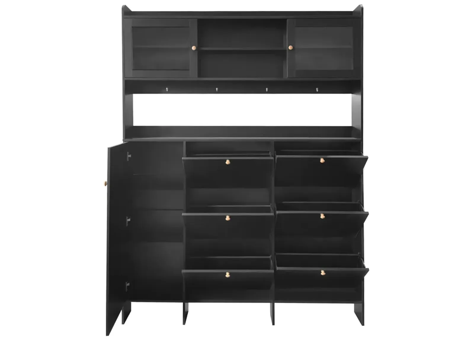 Merax 6 Flip Drawers Shoe Cabinet with Storage Shelf