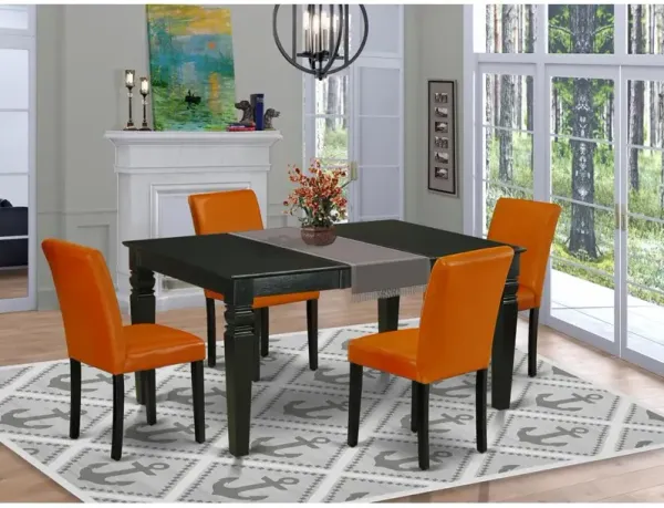 East West Furniture Dining Room Set Black