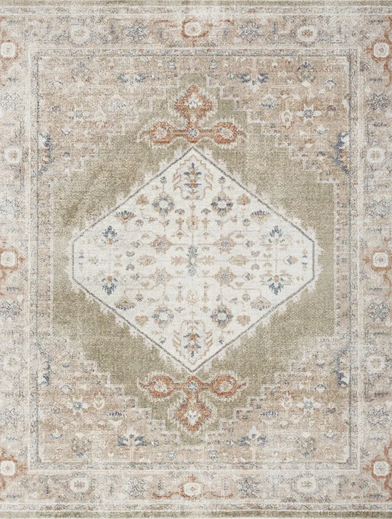 Astra Machine Washable ASW11 Sage/Multicolor 7'10" x 10' Rug