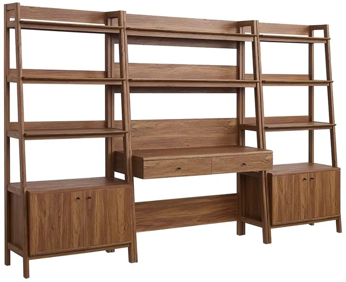 Bixby 3-Piece Wood Office Desk and Bookshelf