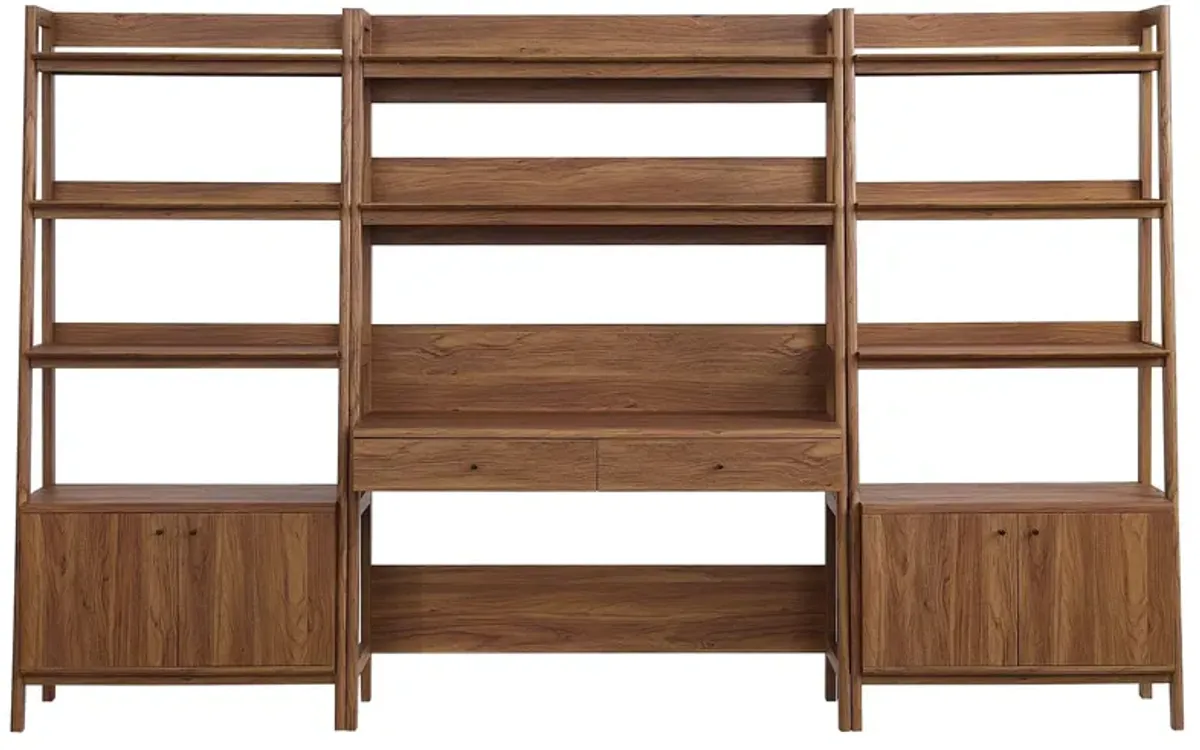 Bixby 3-Piece Wood Office Desk and Bookshelf