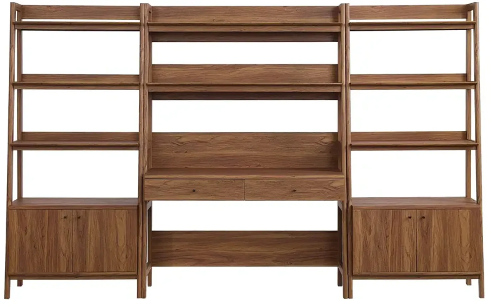 Bixby 3-Piece Wood Office Desk and Bookshelf