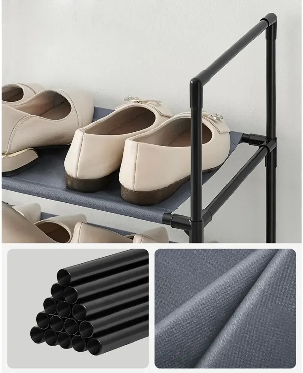 10-Tier Adjustable Shoe Rack for Efficient Storage and Organization