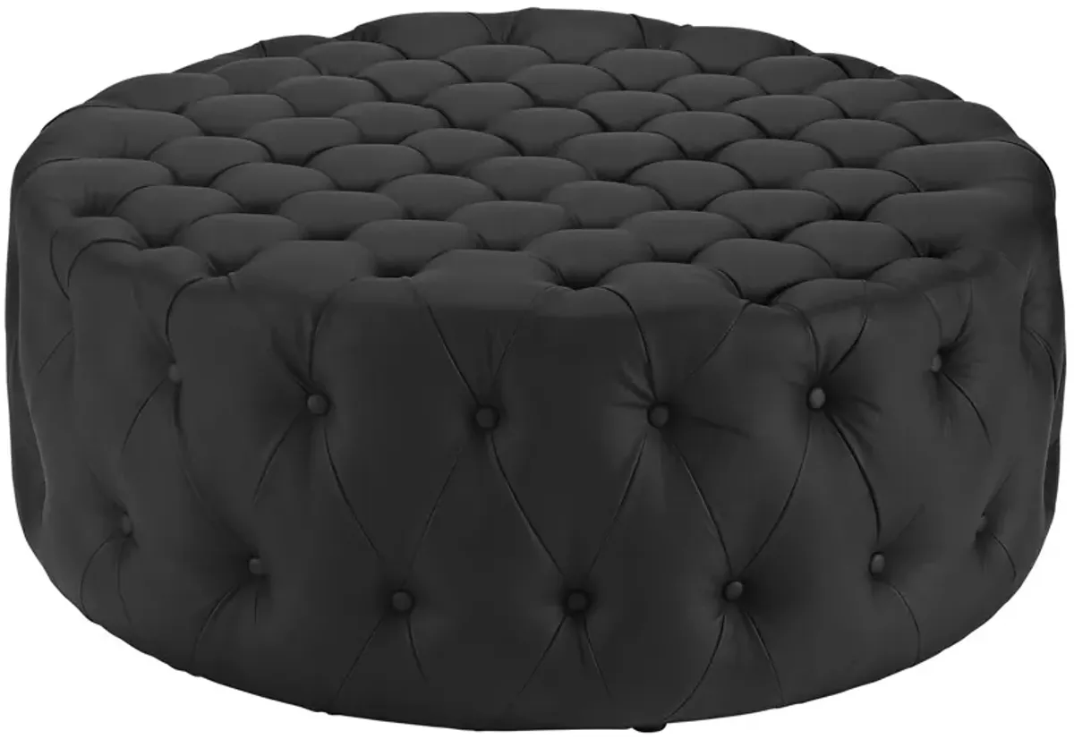 Amour Upholstered Vinyl Ottoman