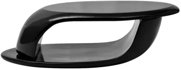 vidaXL Coffee Table Fiberglass High Gloss Black