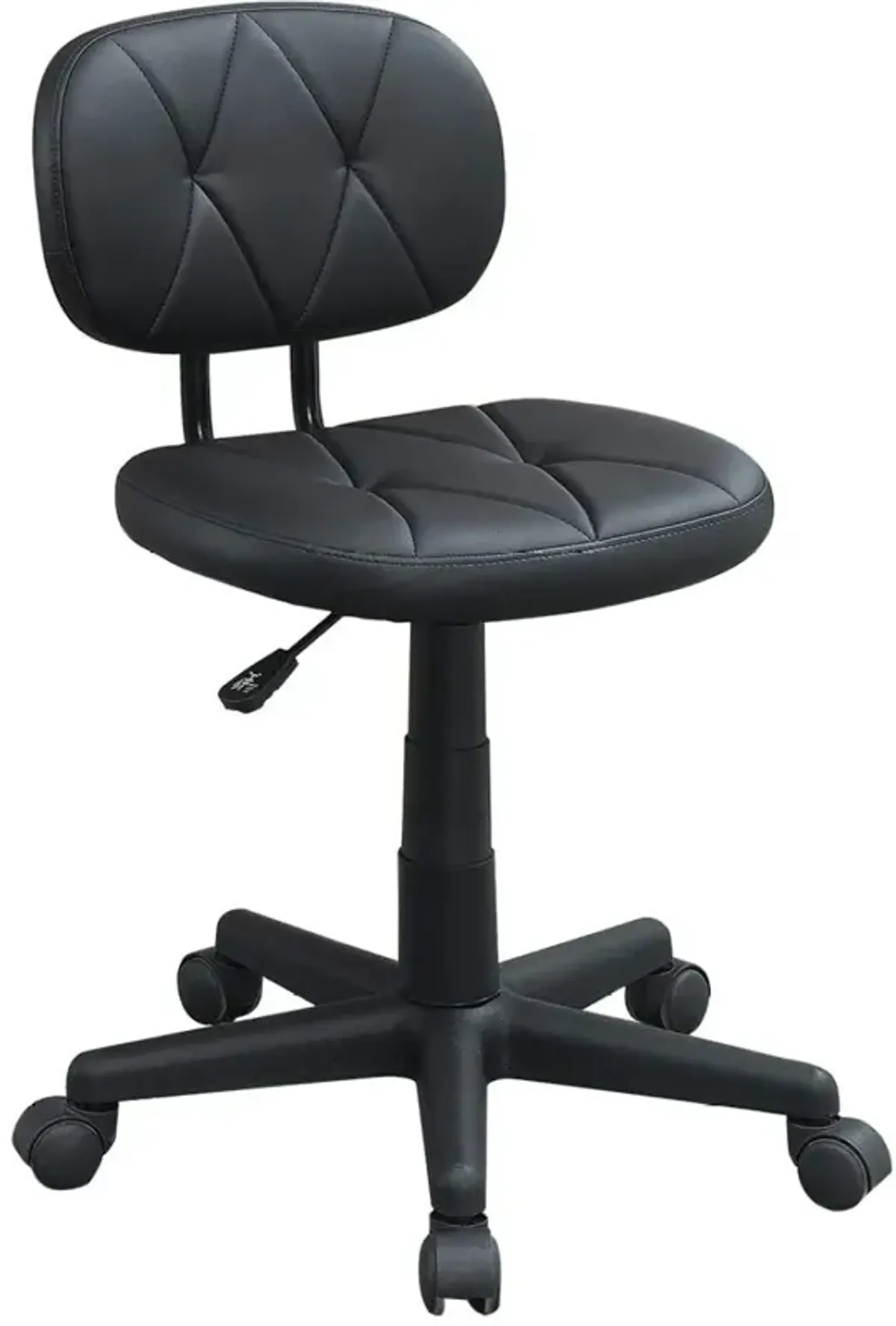 Modern 1 Piece Office Chair Black Tufted Design Upholstered Chairs With Wheels