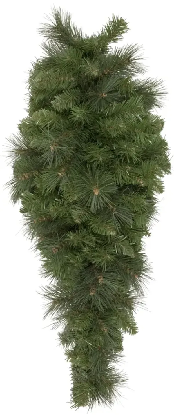 32" Beaver Pine Artificial Christmas Teardrop Swag  Unlit