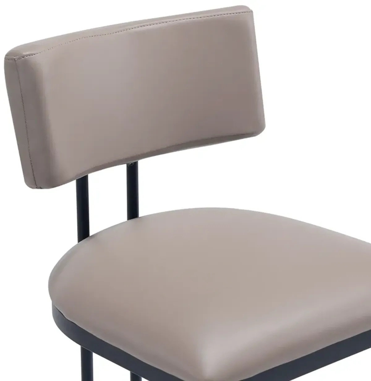 Juno Metal Vegan Leather Counter Stool in Taupe