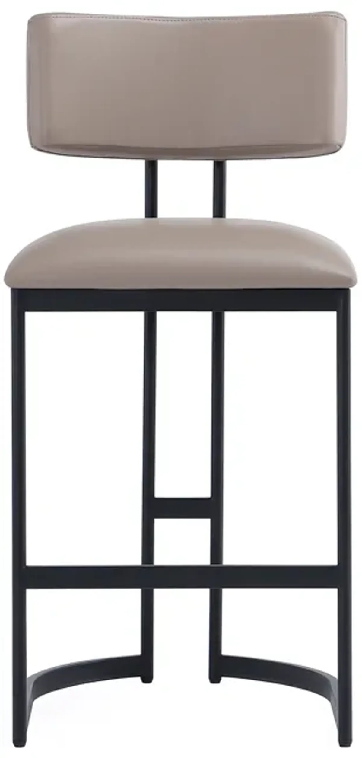 Juno Metal Vegan Leather Counter Stool in Taupe
