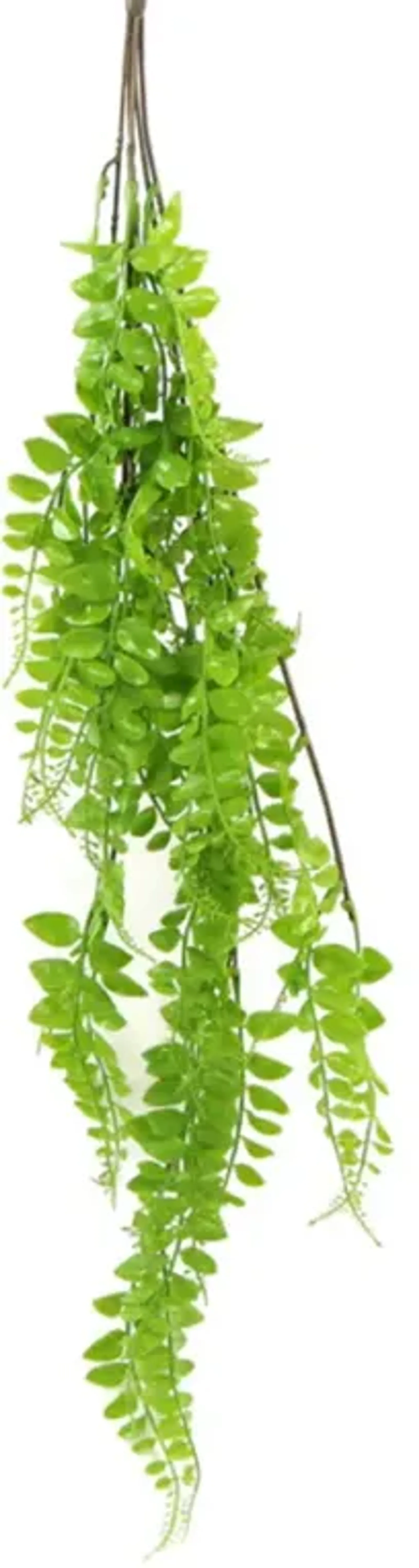 Artificial Light Green Hanging Button Fern Plant 31" UV Resistant