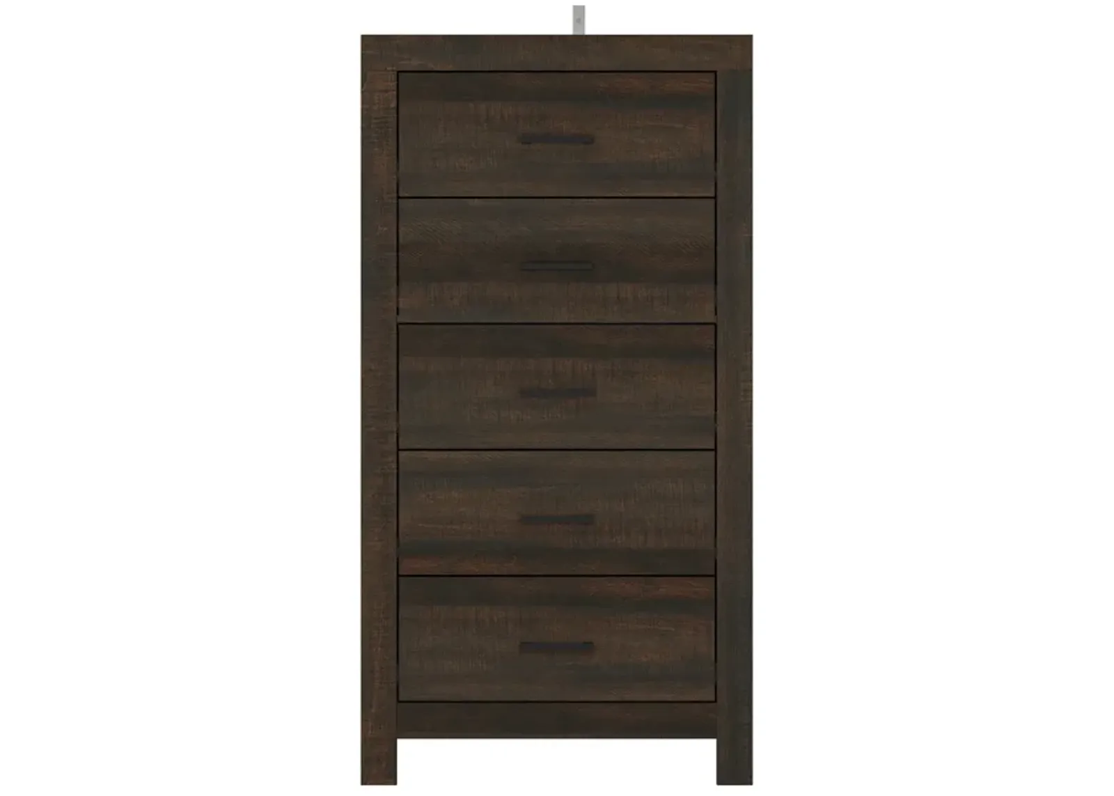 FUFU&GAGA 5-Drawer Chest for Bedroom Storage, (23.6" W x 15.7" D x 45.3" H), Brown