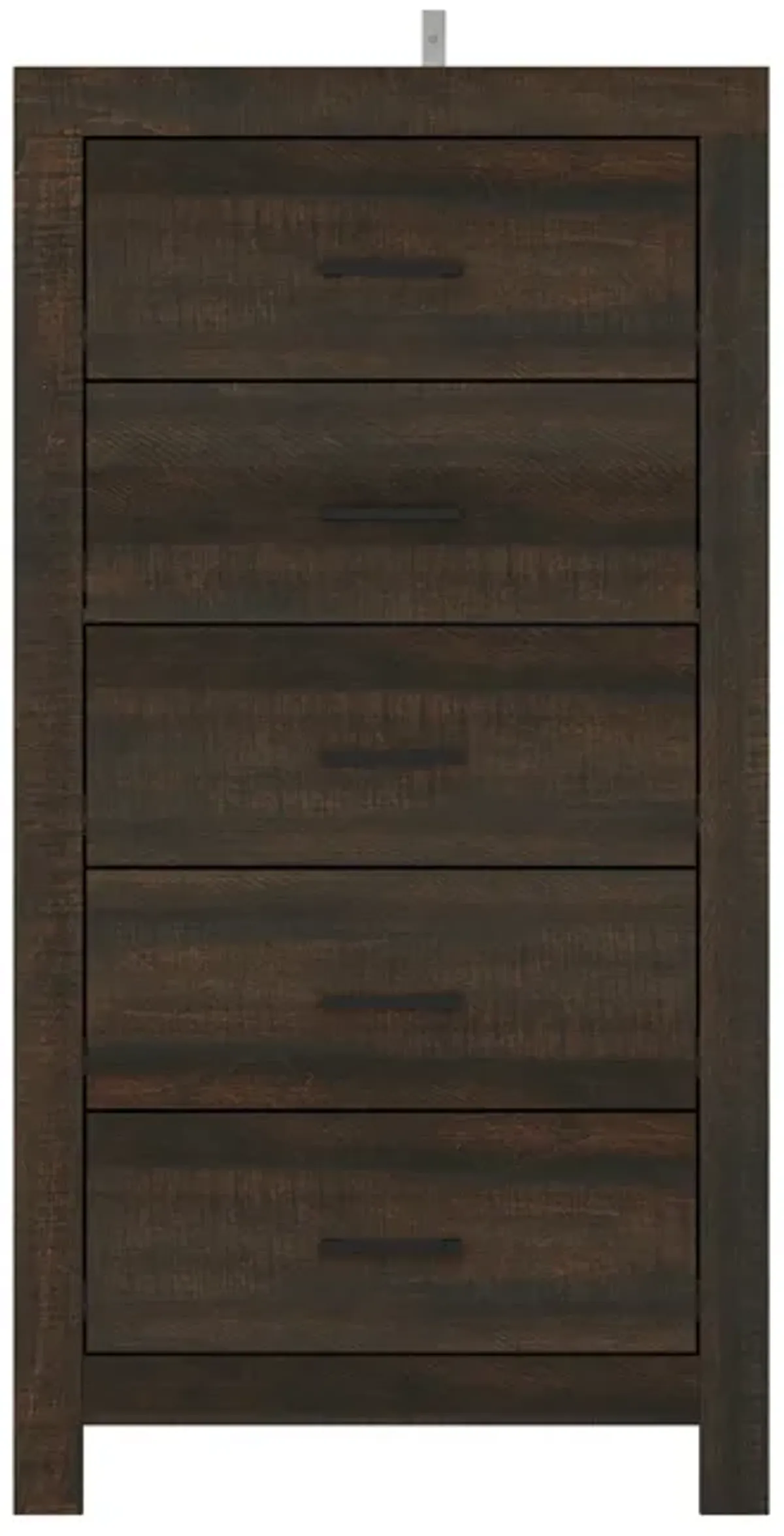 FUFU&GAGA 5-Drawer Chest for Bedroom Storage, (23.6" W x 15.7" D x 45.3" H), Brown