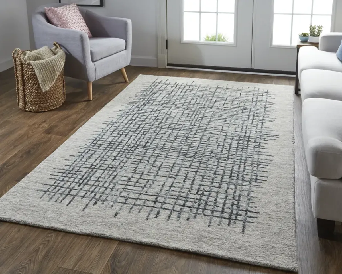 Maddox 8630F Gray/Black/Tan 3'6" x 5'6" Rug