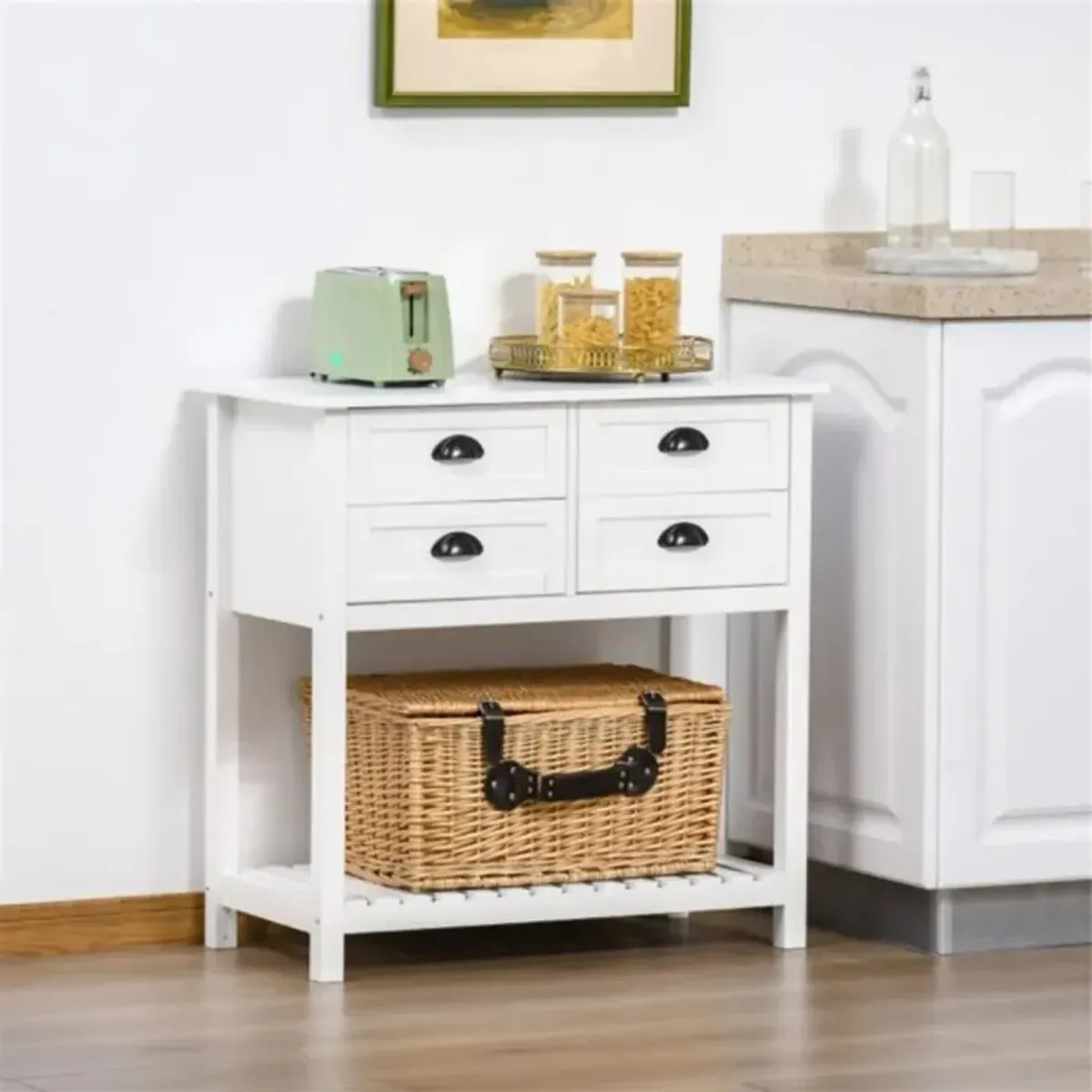 Kitchen Sideboard Storage Cabinet Versatile Coffee Bar & Buffet Cabinet for Kitchen & Dining Room