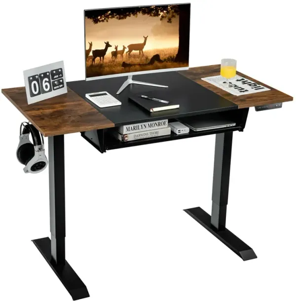 48 Inch Electric Sit to Stand Desk with Keyboard Tray