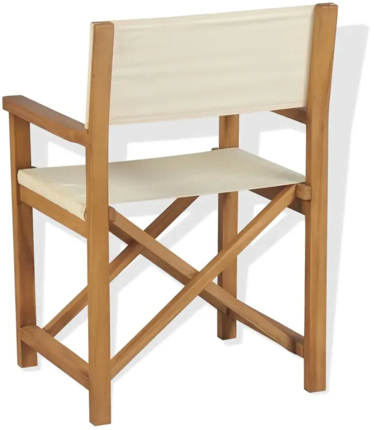 vidaXL Folding Director's Chairs 2 pcs Solid Teak Wood