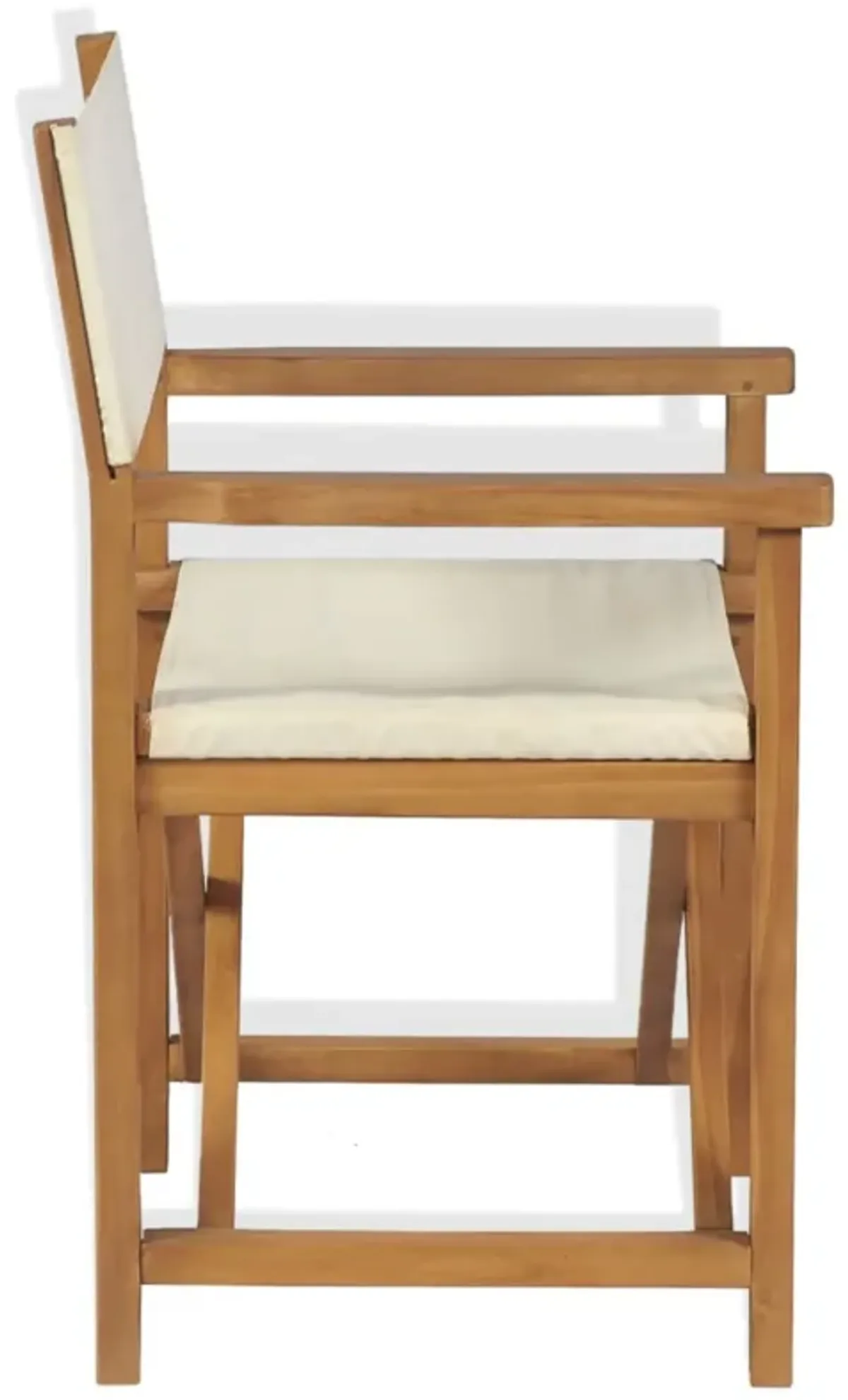 vidaXL Folding Director's Chairs 2 pcs Solid Teak Wood