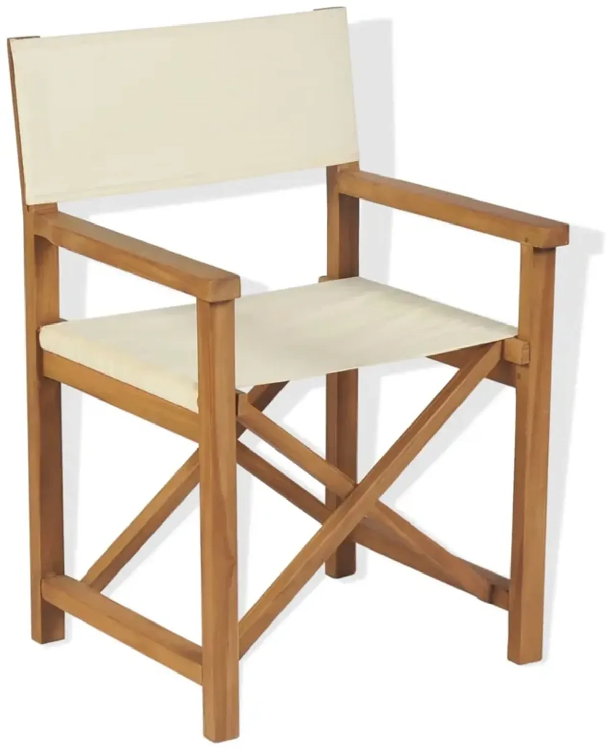 vidaXL Folding Director's Chairs 2 pcs Solid Teak Wood