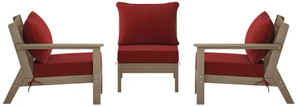 WestinTrends Outdoor Patio HDPE Sectional Sofa with Patio Cushions