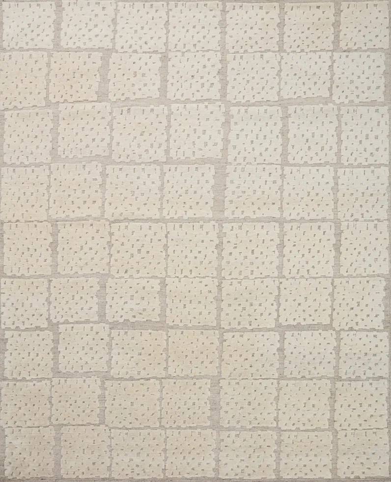 Moore MOE04 Pebble/Ivory 5'6" x 8'6" Rug