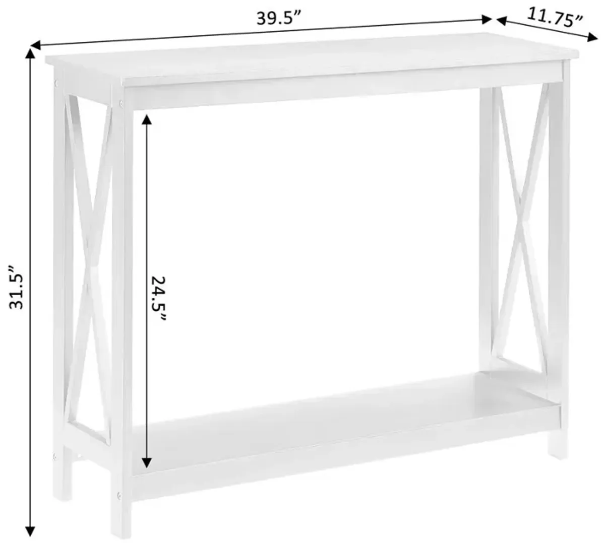 Convience Concept, Inc. Oxford Console Table with Shelf