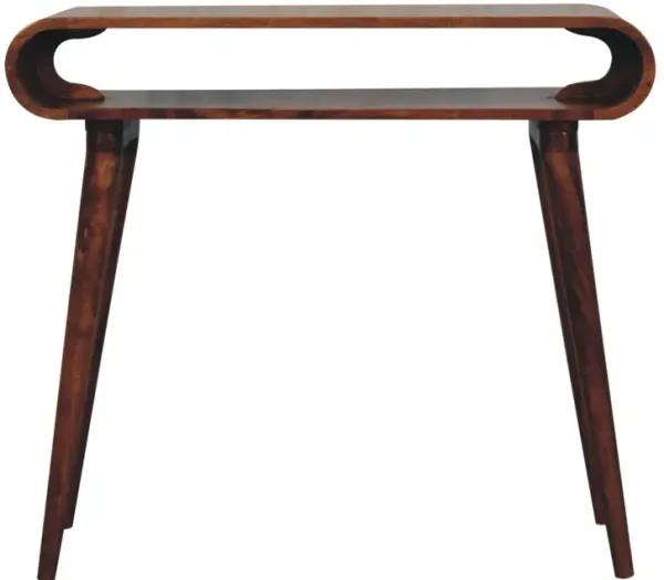 Artisan Furniture Solid Wood Amaya Honey Caramel Nordic Style Console Table