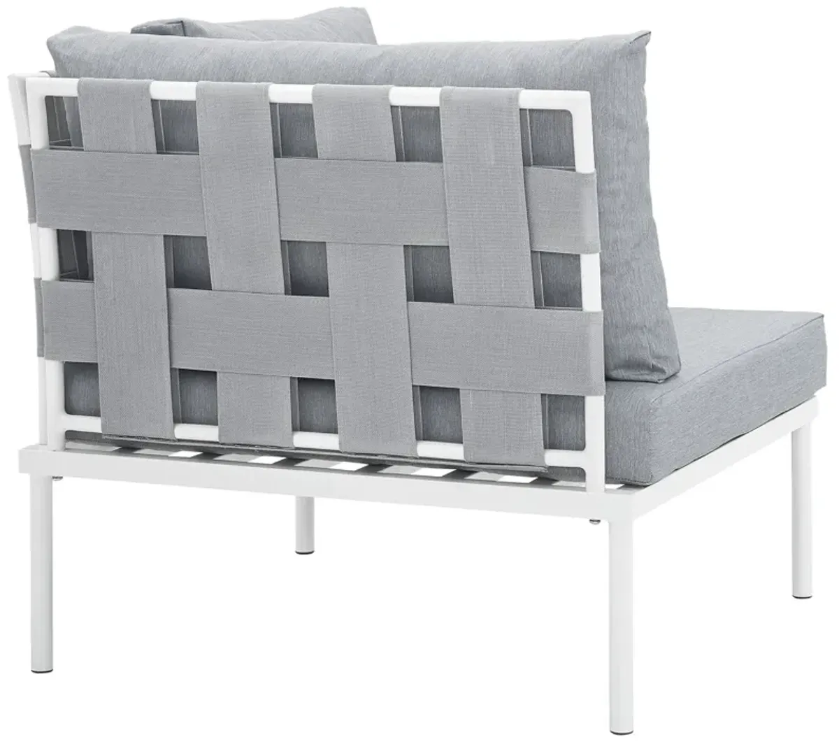 Modway - Harmony Outdoor Patio Aluminum Corner Sofa White White