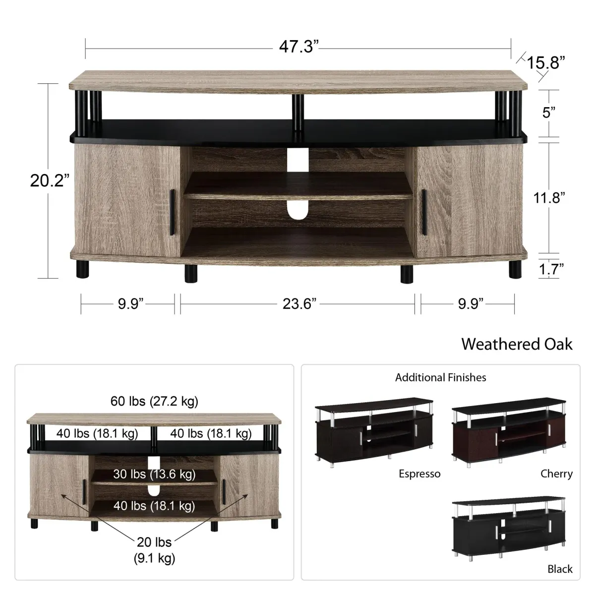 Carson TV Stand for TVs up to 50"