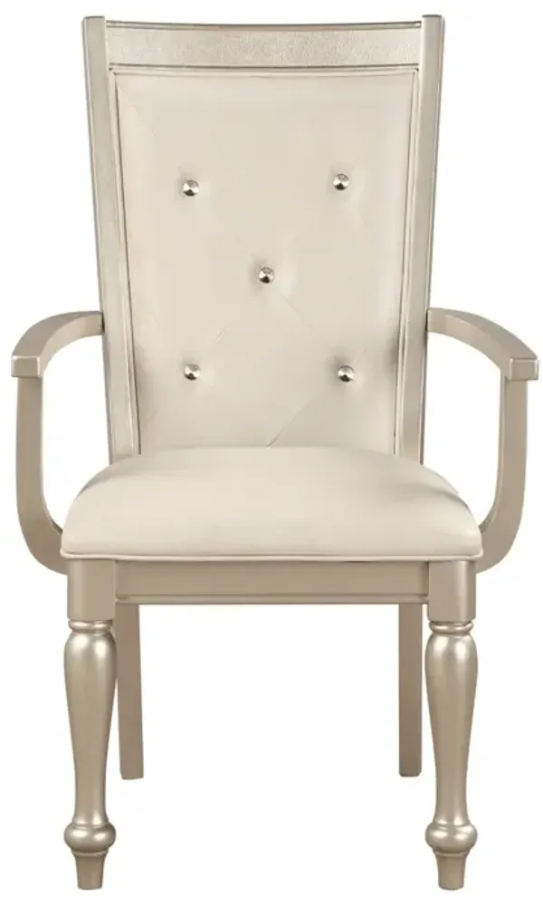 Streamdale Crystal Button-Tufted Arm Chairs - 2 Piece Set