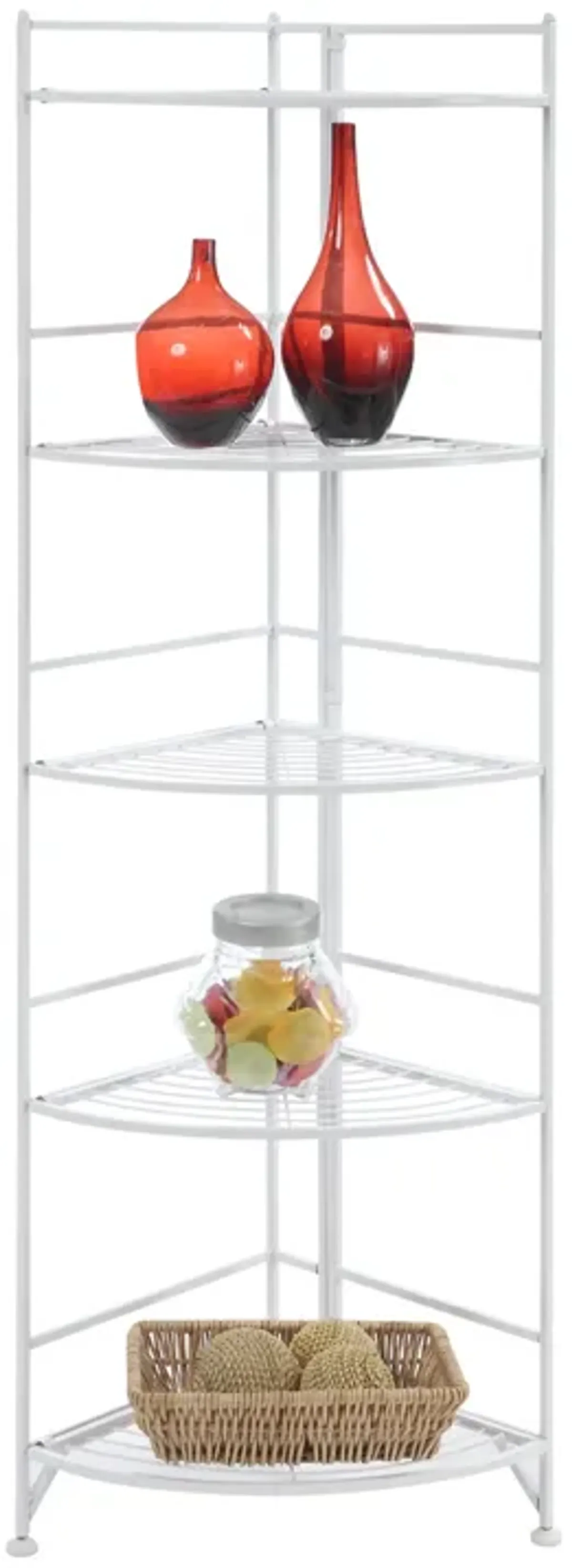 Xtra Storage 5 Tier Folding Metal Corner Shelf