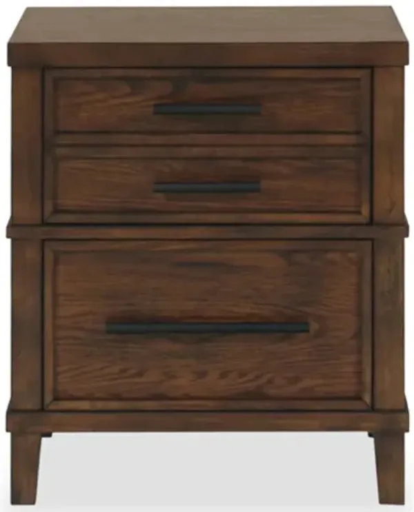 Horizons 2-Drawer Nightstand in Amber