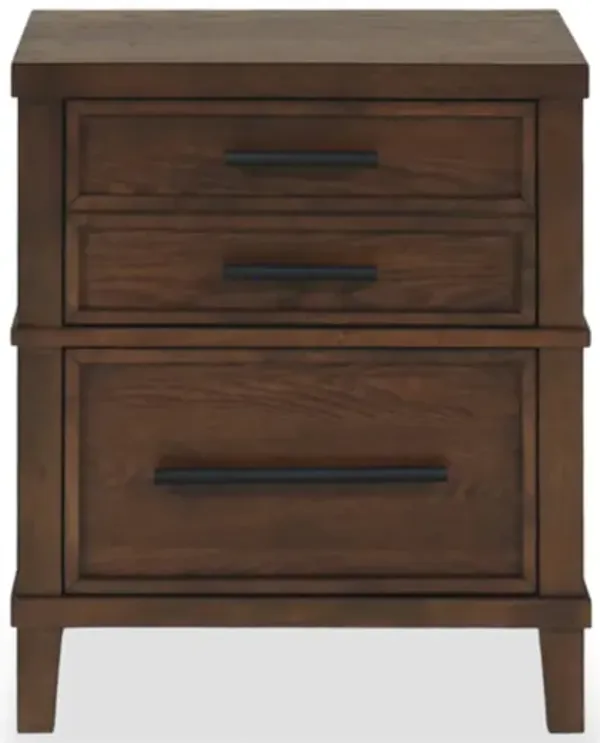 Horizons 2-Drawer Nightstand in Amber