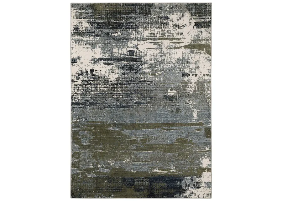 Caravan 6'7" x 9'6" Blue Rug