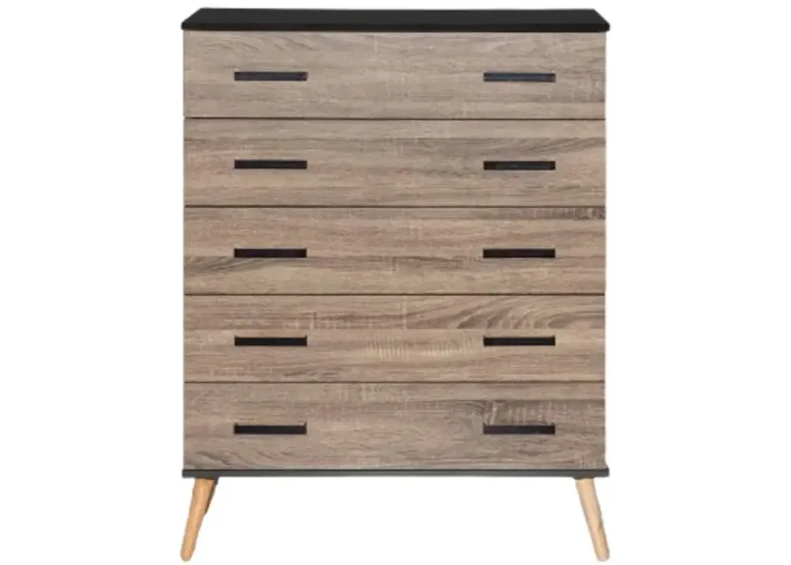 Eli Mid-Century Modern 5 Drawer Chest