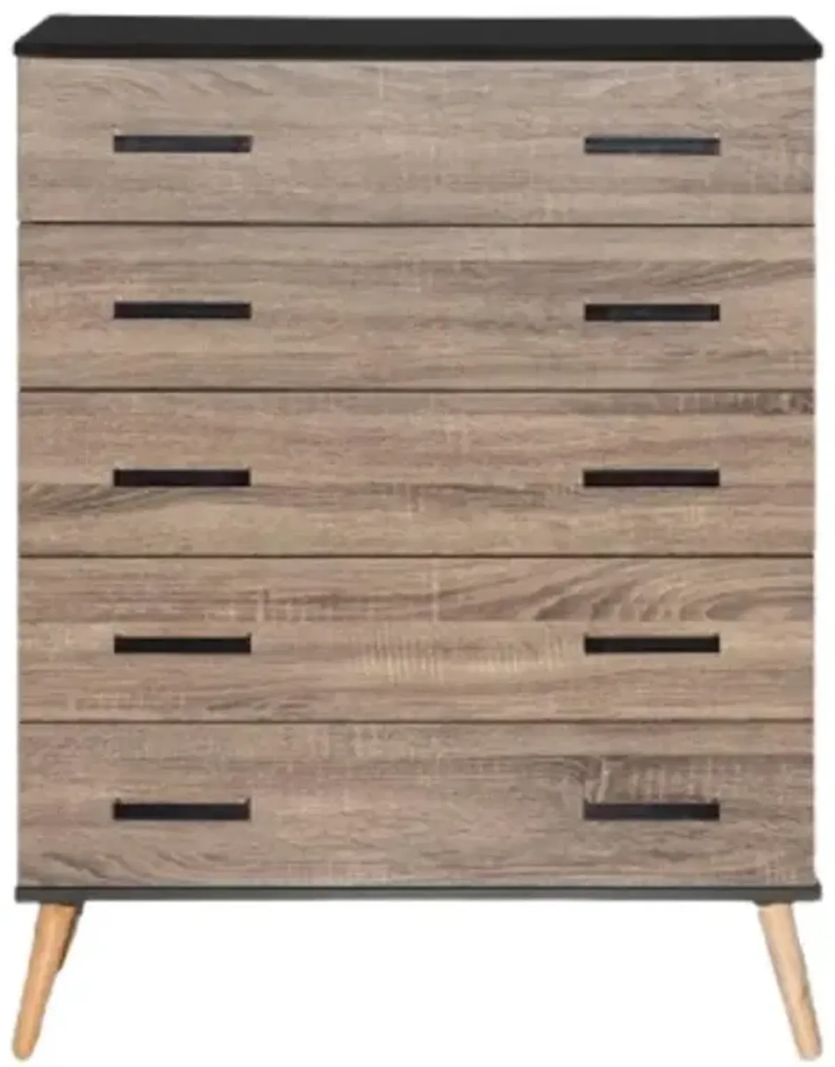 Eli Mid-Century Modern 5 Drawer Chest