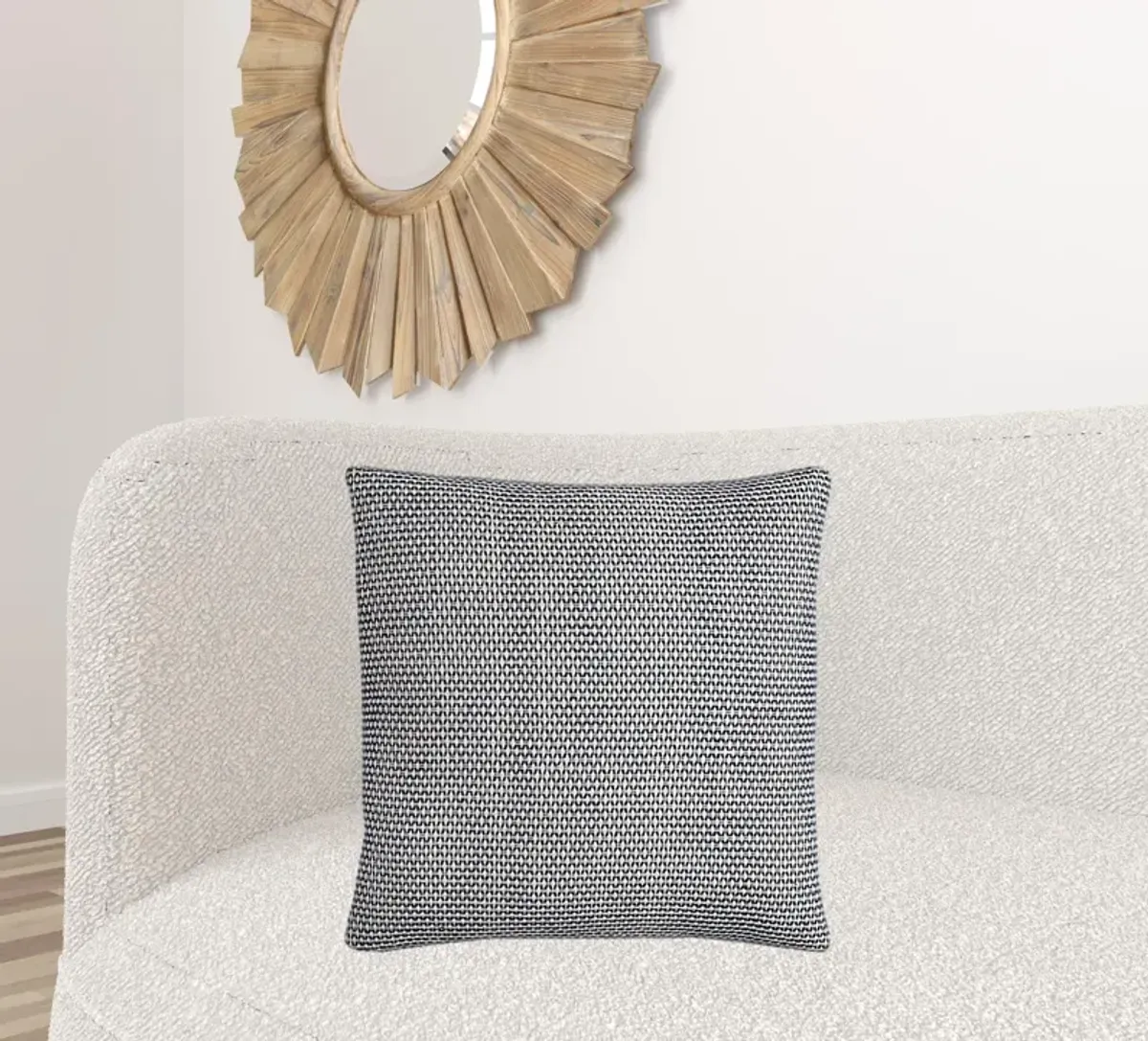 Hivvago Indigo Ivory Scaled Diamond Pattern Throw Pillow