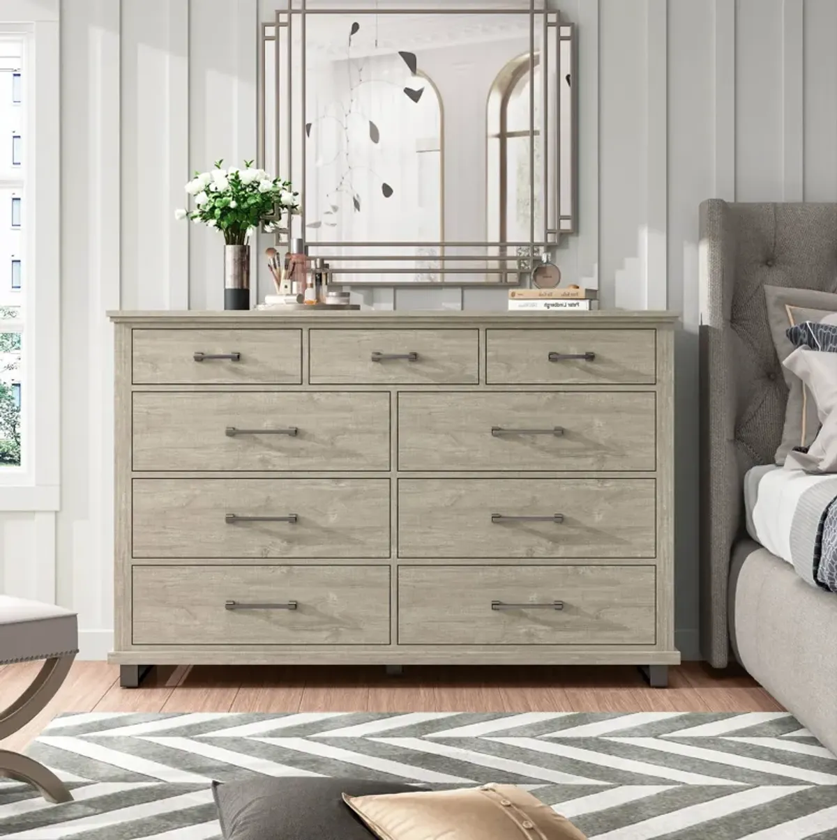 FESTIVO 64 in. Wide 9-Drawer Dresser