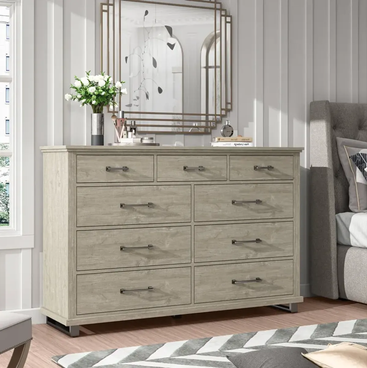 FESTIVO 64 in. Wide 9-Drawer Dresser