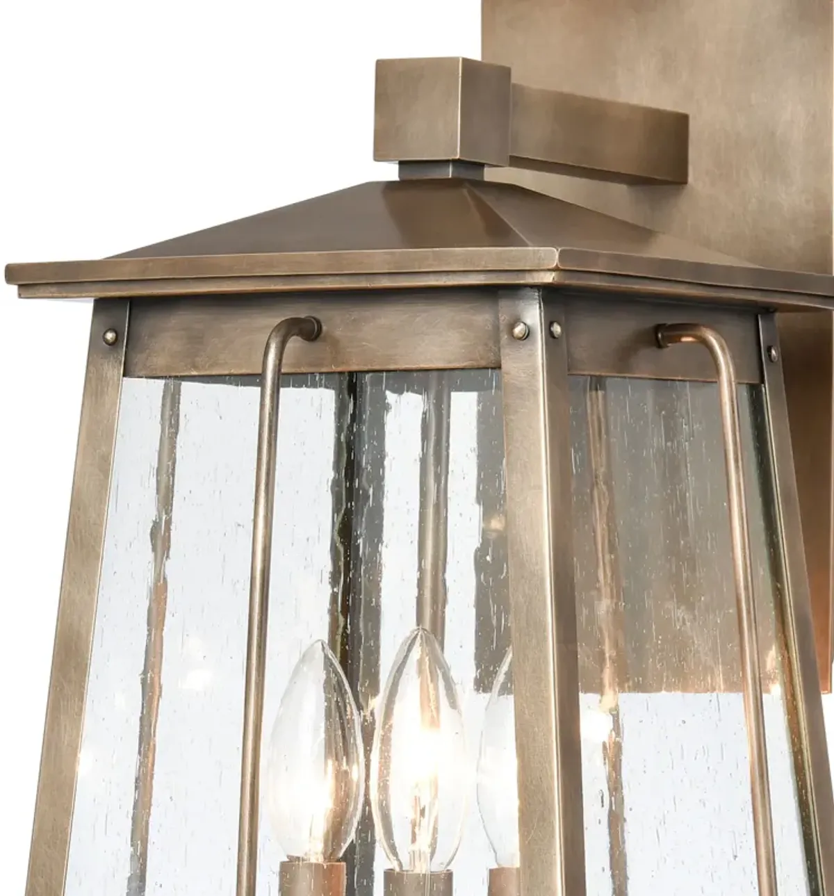 Kirkdale 19'' High 3-Light Brass Outdoor Sconce